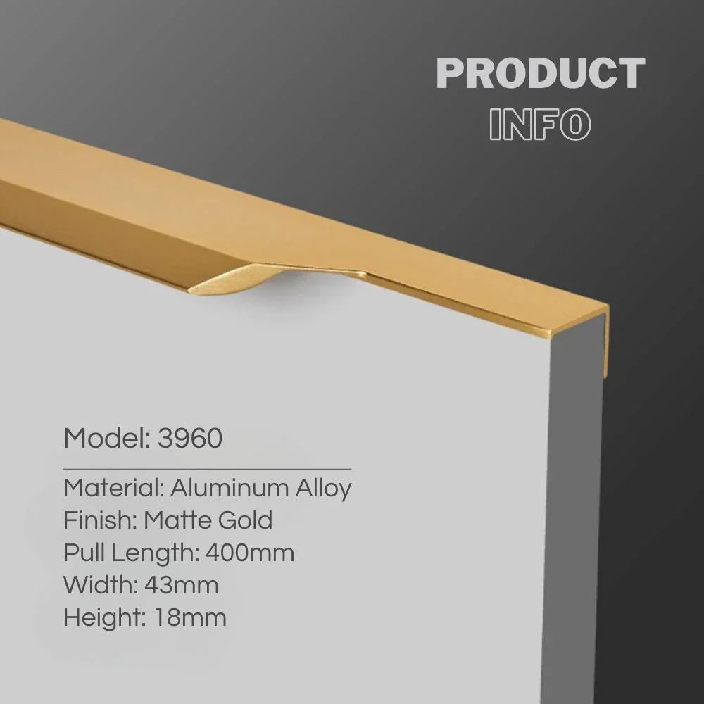 F-shaped Invisible Long Cabinet Edge Pulls