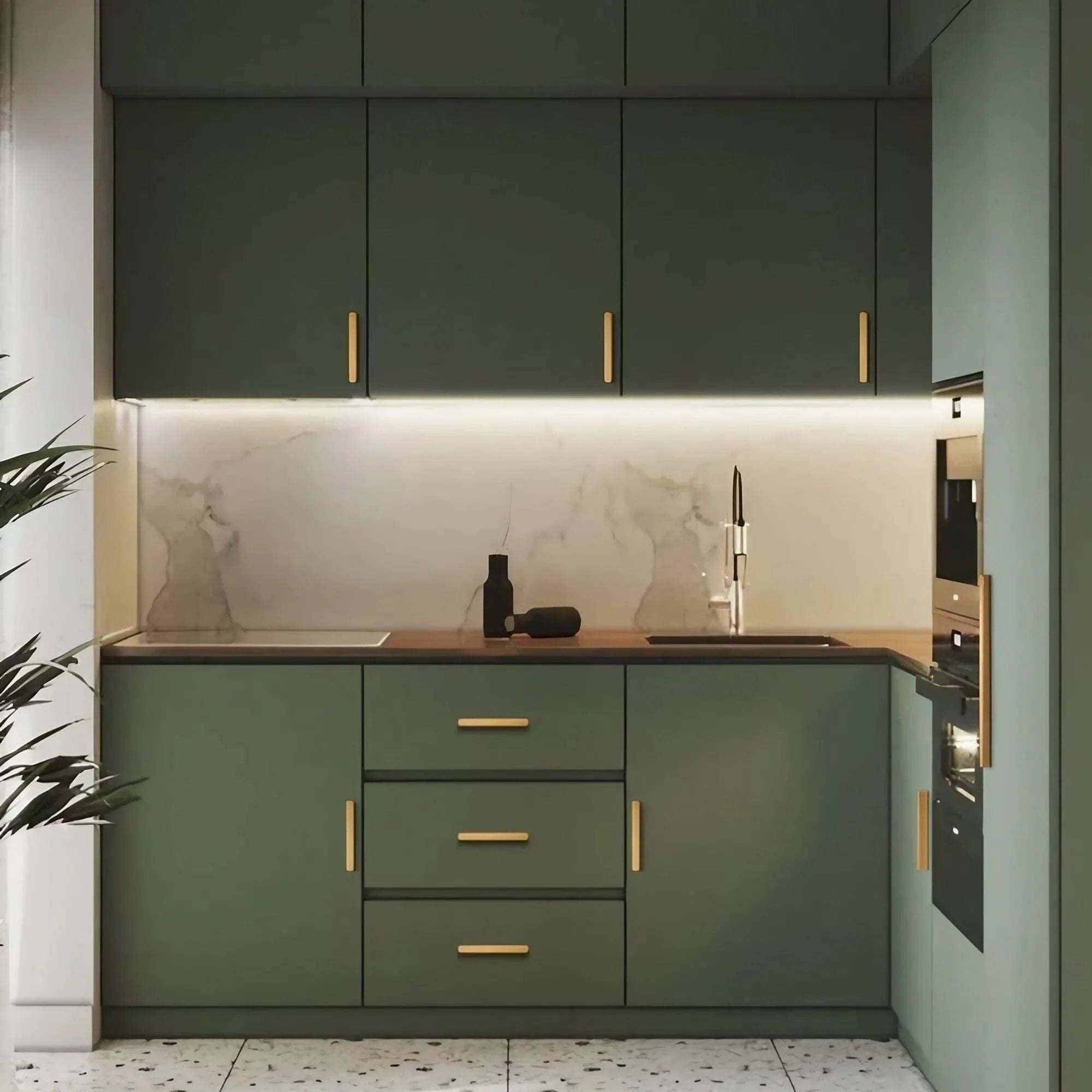 T-shaped Rounded Corner Long Cabinet Pulls