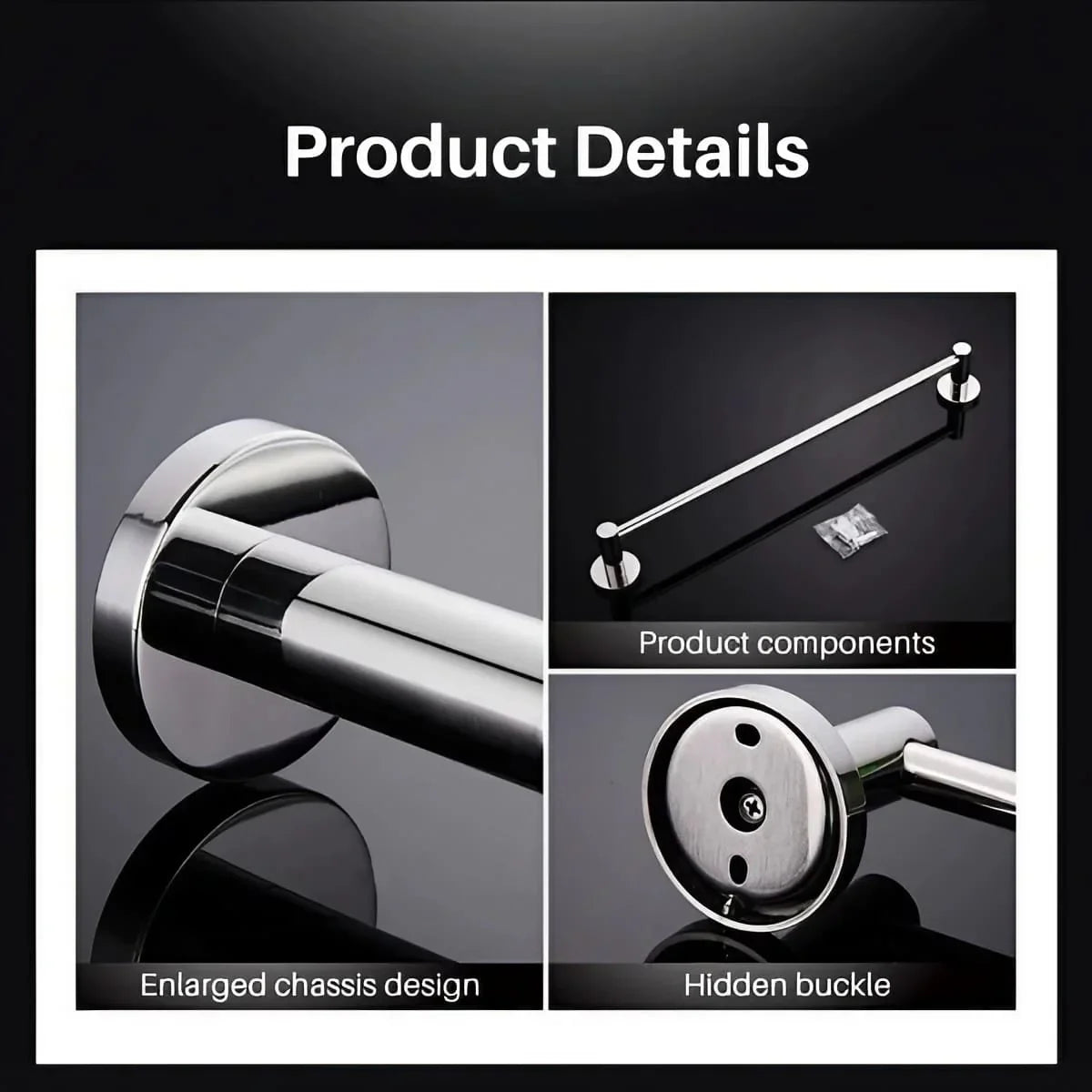 Wall-Mounted Stainless Steel Towel Bar