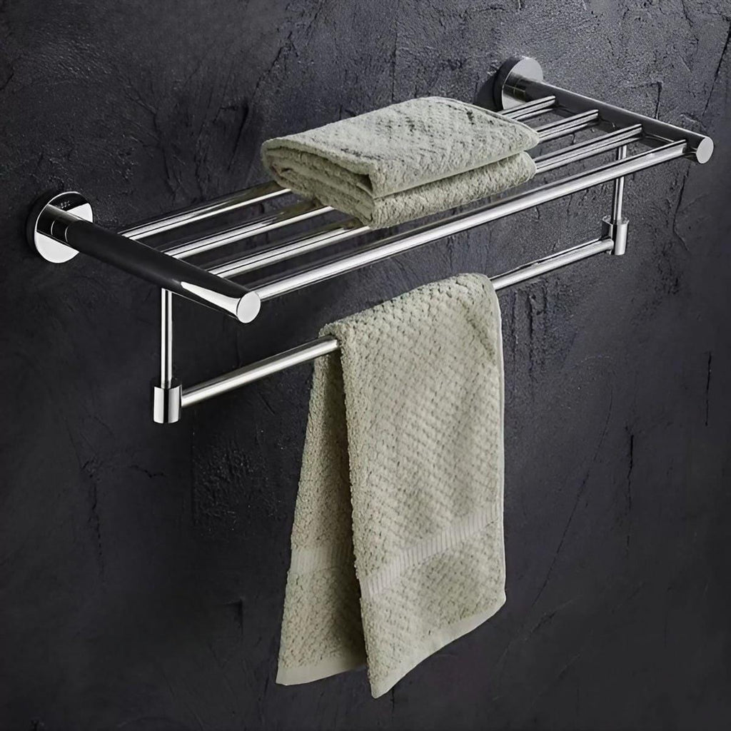 Wall-Mounted Stainless Steel Towel Rack Bathroom
