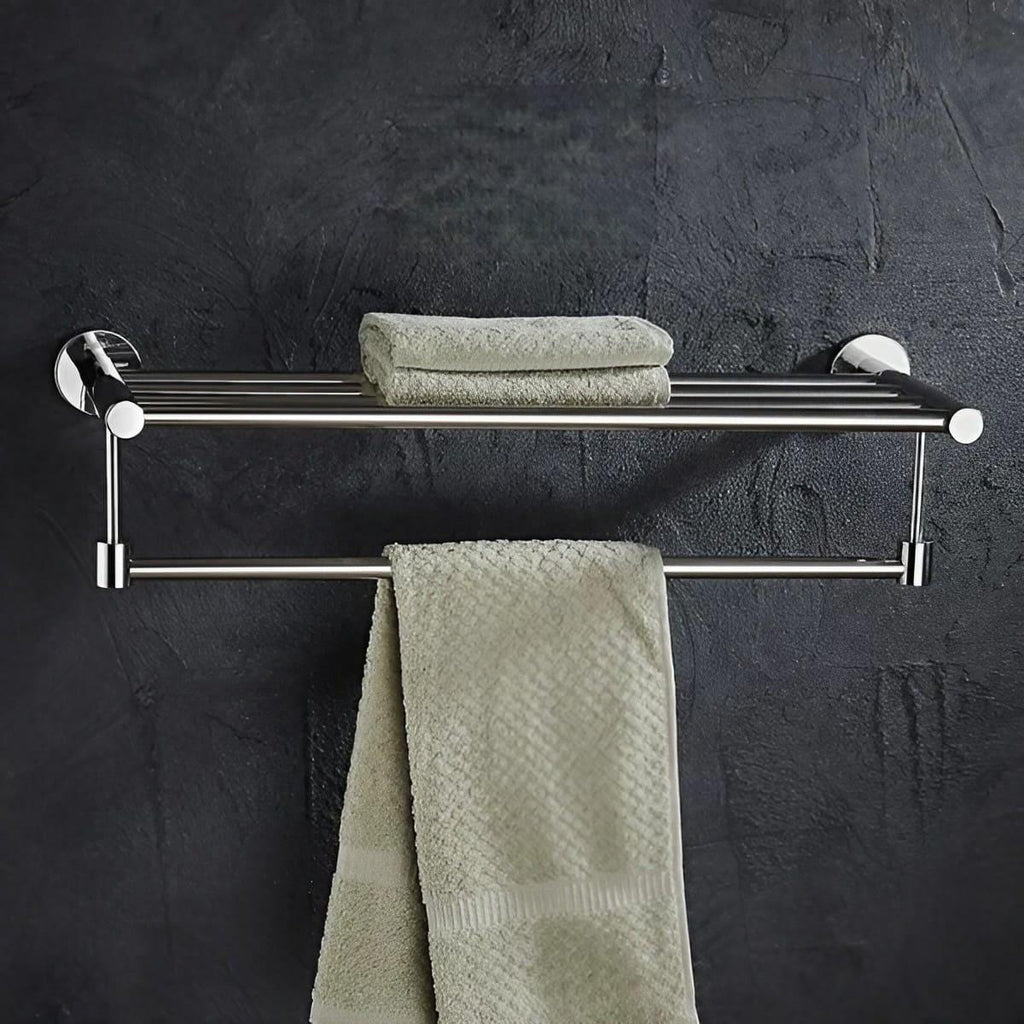 Wall-Mounted Stainless Steel Towel Rack Bathroom