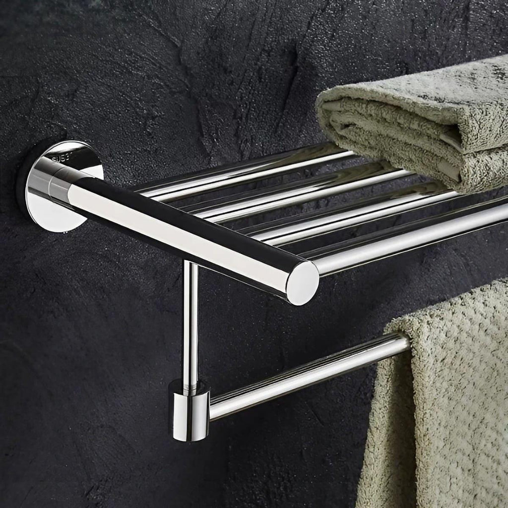 Wall-Mounted Stainless Steel Towel Rack Bathroom