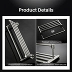 Wall-Mounted Stainless Steel Towel Rack Bathroom