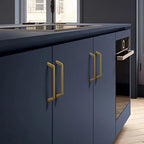 Unique Brushed Nickel Cabinet Pulls Square Drawer Knobs