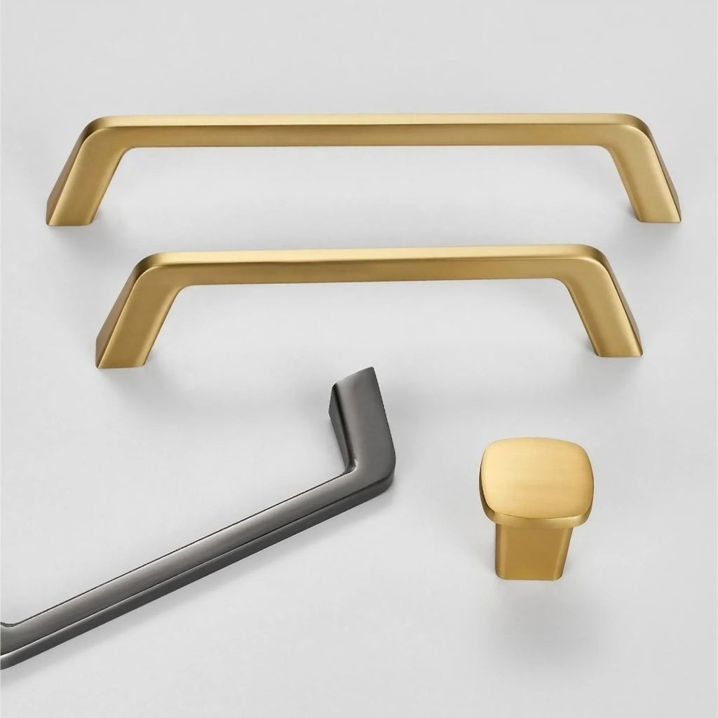 Unique Brushed Nickel Cabinet Pulls Square Drawer Knobs