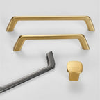 Unique Brushed Nickel Cabinet Pulls Square Drawer Knobs