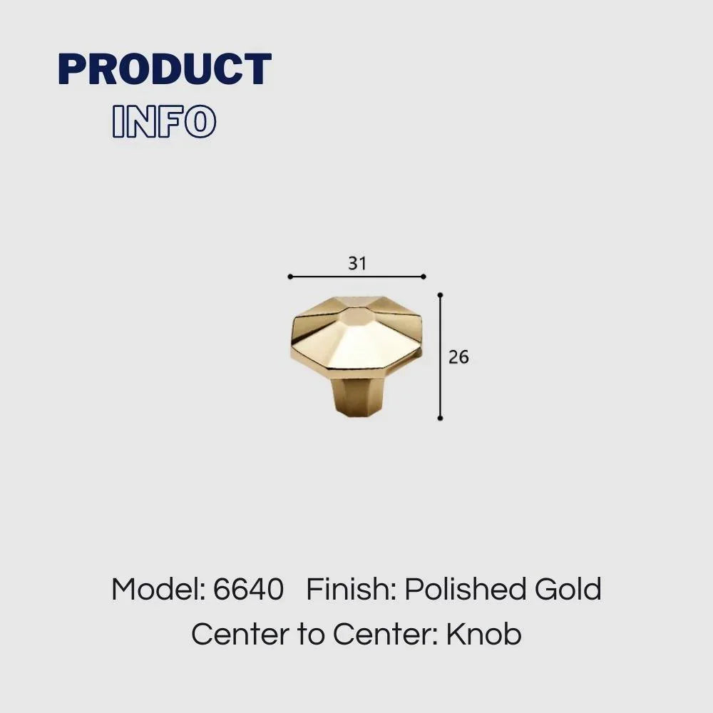Light Luxury Polished Gold Cabinet Pulls and Knobs