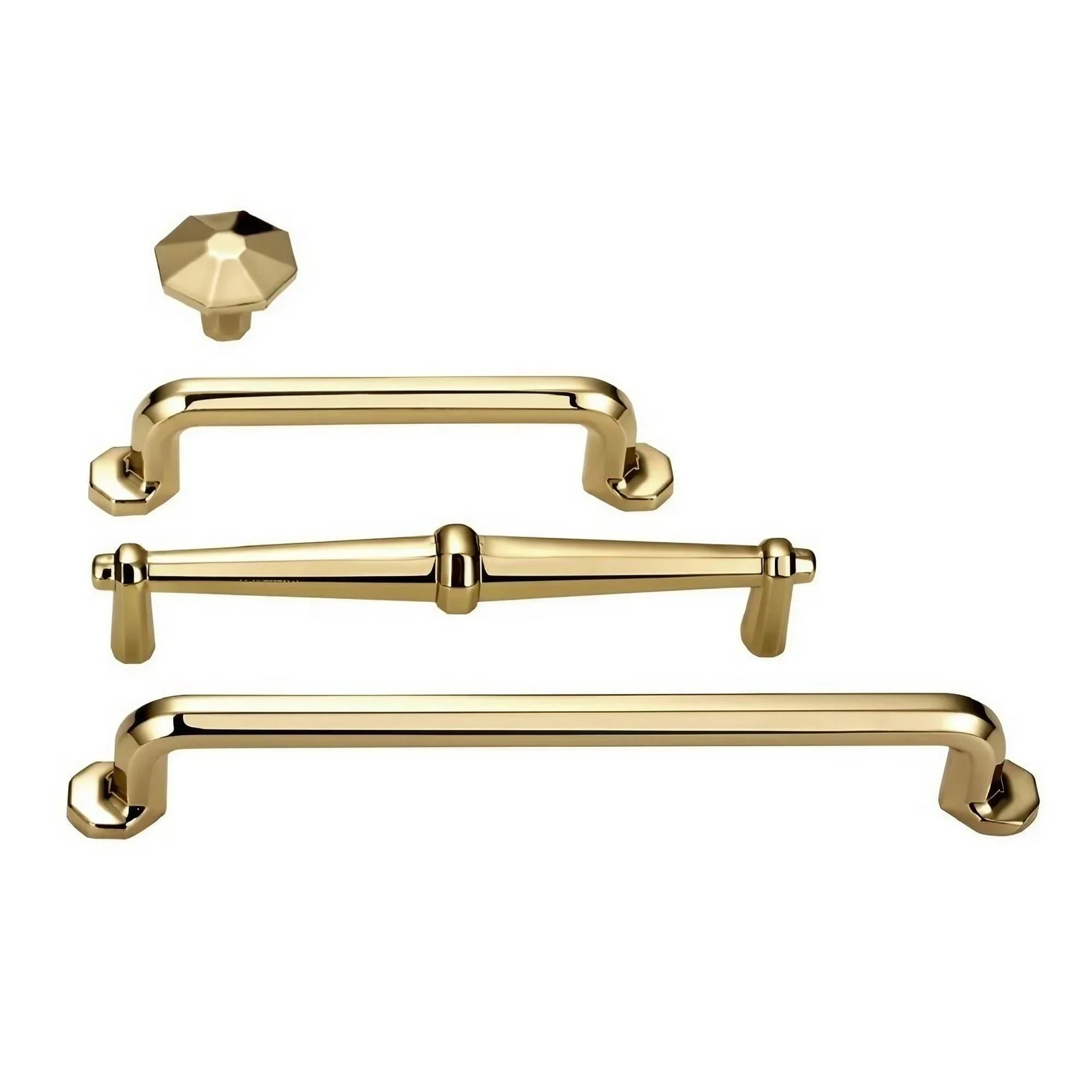 Light Luxury Polished Gold Cabinet Pulls and Knobs