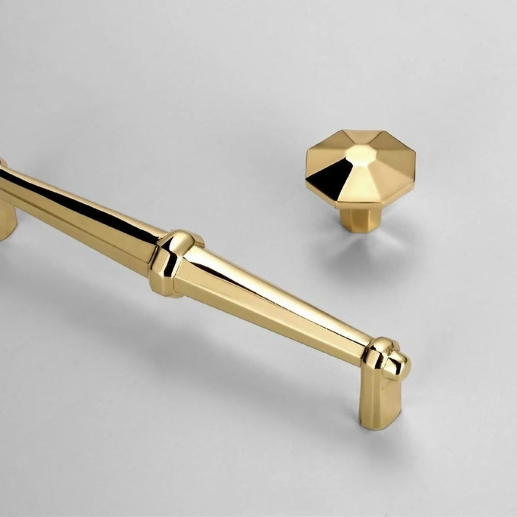 Light Luxury Polished Gold Cabinet Pulls and Knobs