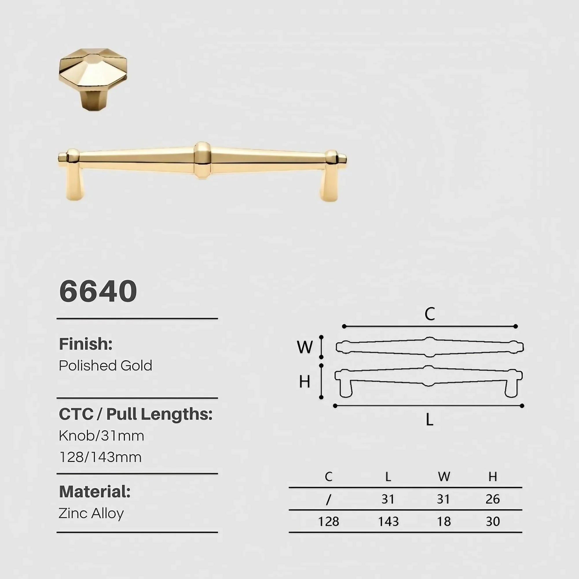 Light Luxury Polished Gold Cabinet Pulls and Knobs