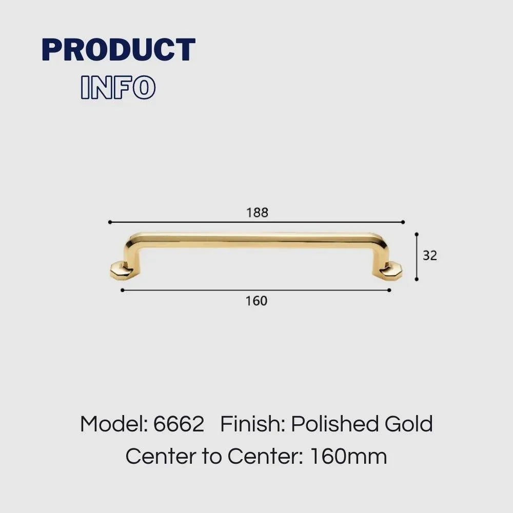 Light Luxury Polished Gold Cabinet Pulls and Knobs