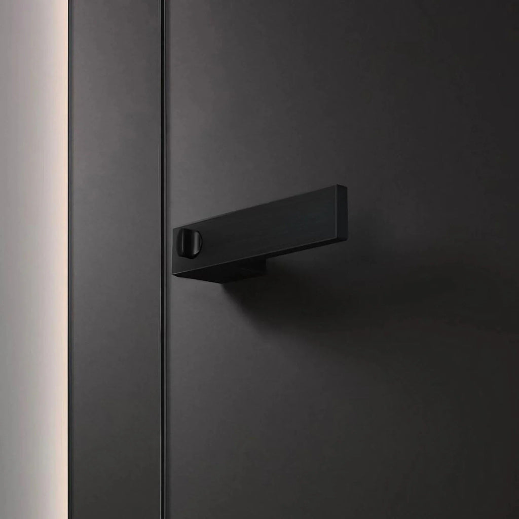Minimalist Black Interior Door Handles with Lock