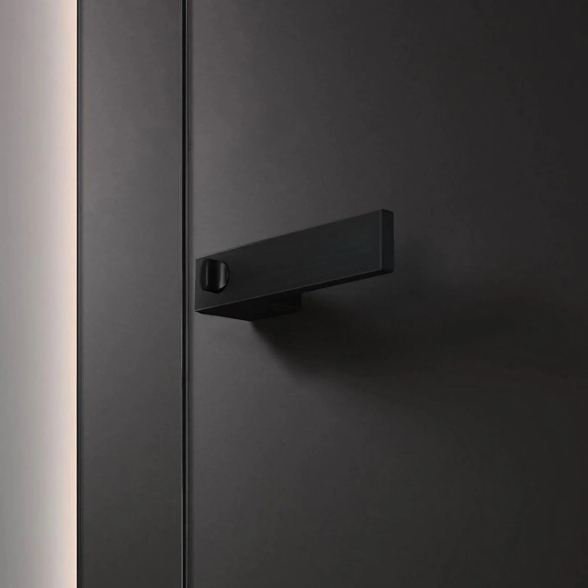 Minimalist Black Interior Door Handles with Lock