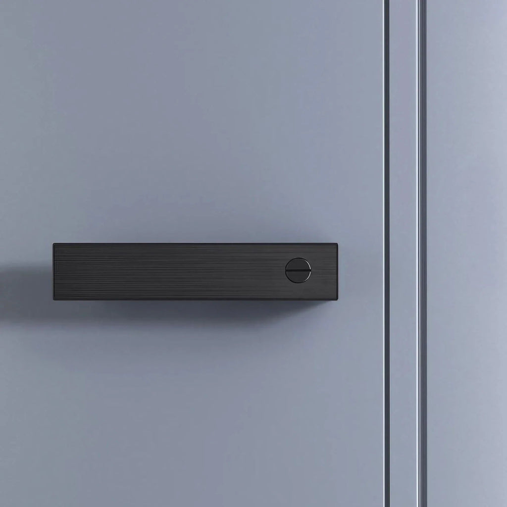Minimalist Black Interior Door Handles with Lock