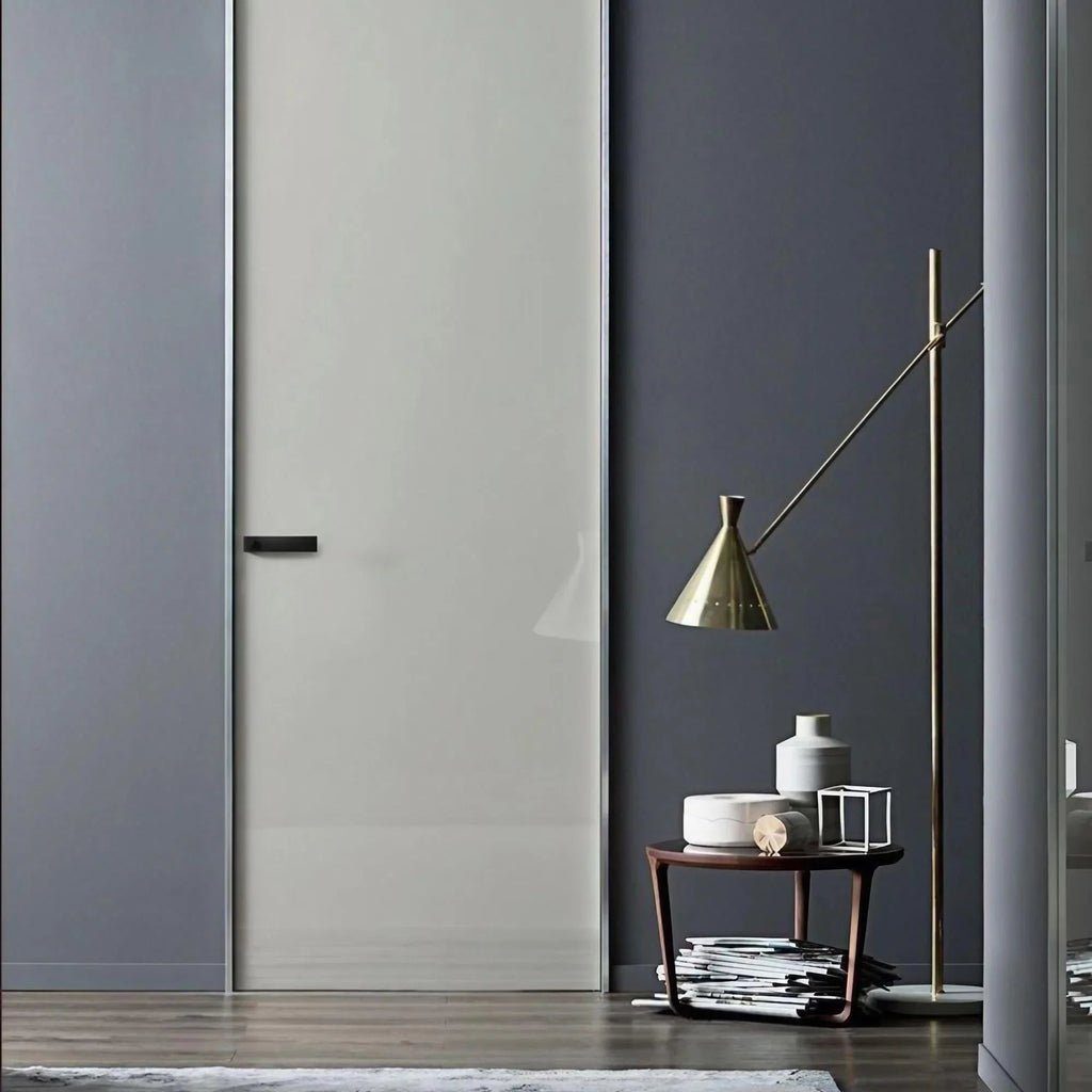 Minimalist Black Interior Door Handles with Lock