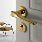 Modern Silent Bedroom Door Handles with Lock