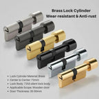 Modern Silent Bedroom Door Handles with Lock