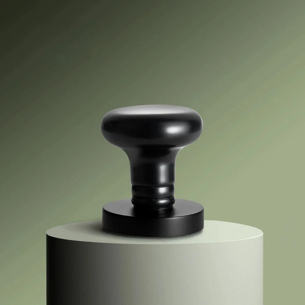 Minimalist Matte Black Door Knobs with Hidden Lock