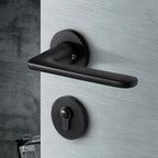 Matte Black Door Lever Handles with Keys