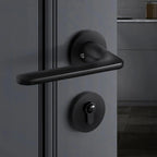 Matte Black Door Lever Handles with Keys