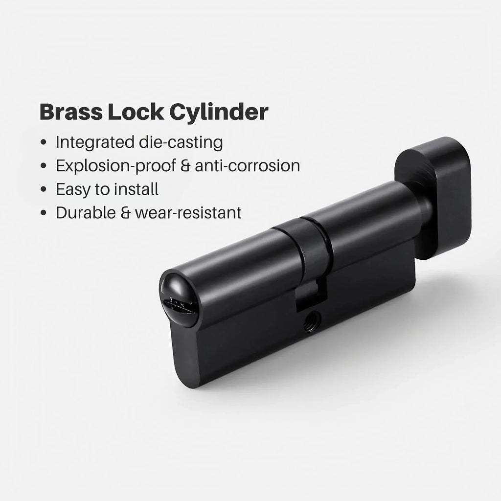 Matte Black Door Lever Handles with Keys