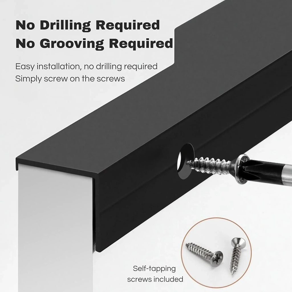 F-shaped Invisible Long Cabinet Edge Pulls