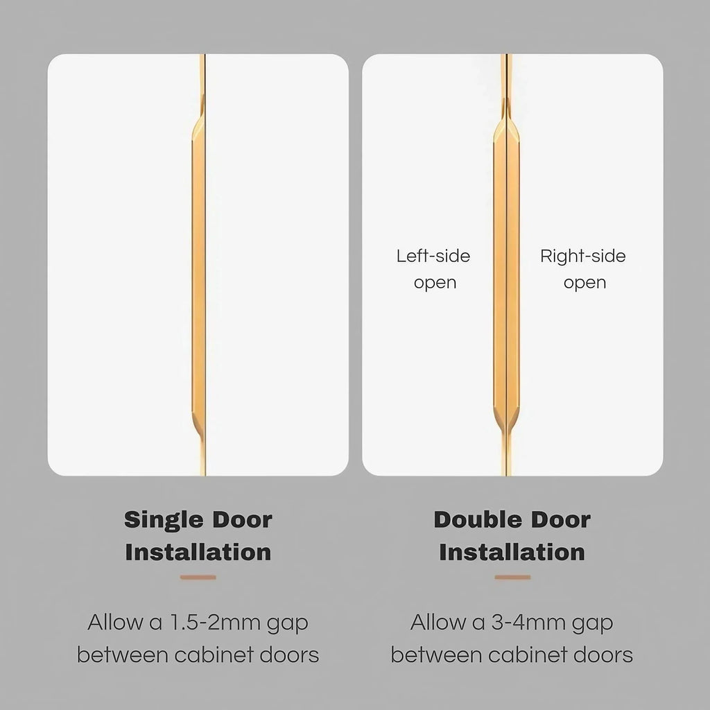F-shaped Invisible Long Cabinet Edge Pulls